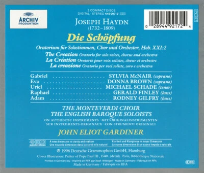 CD Joseph Haydn John Gardiner El Coro Monteverdi Los Solistas Barrocos Ingleses Foto 1 de 2