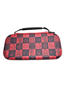 Nintendo Switch Lite Super Mario Protector Case Checkerboard Red Black w/Handle* - Picture 1 of 15