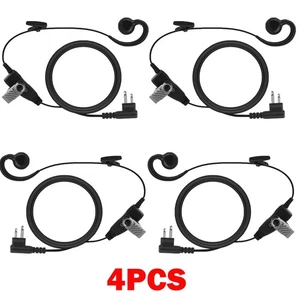 4Pc PTT Mic Swivel Earpiece Earphone For Motorola Radio Walkie Talkie PR400 USA - Afbeelding 1 van 12