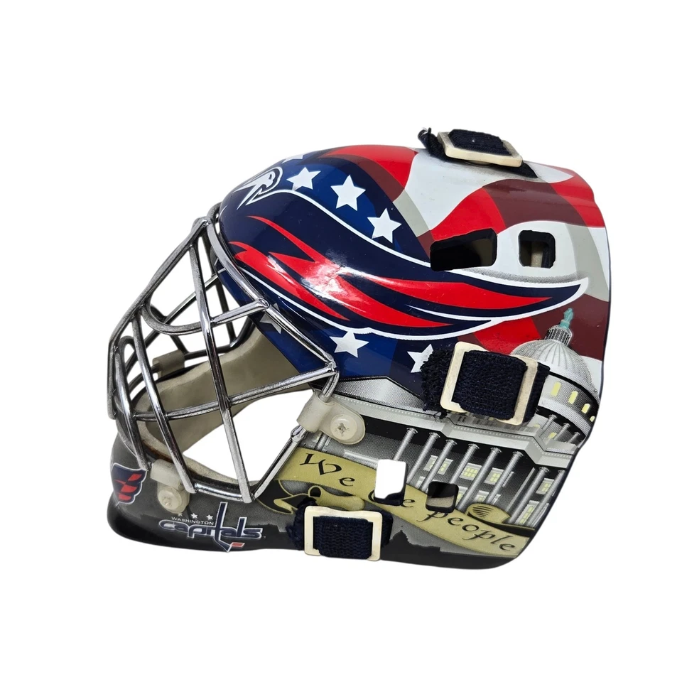 Washington Capitals Goalie Mini Helmet Franklin No Box  - Image 1 of 4