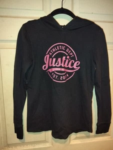 Justice Kid's Girls Size 12 Black and Pink Hoodie - Picture 1 of 4