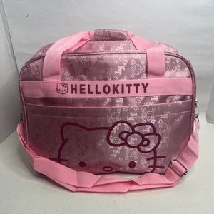 Sanrio Hello Kitty Large Pink Lightweight Travel Weekender Carry On Luggage Bag - Picture 1 of 11