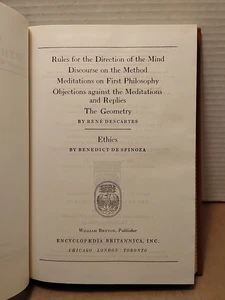 DESCARTES & SPINOZA Britannica Great Books 1952 Hardcover Collector's Edition - Imagen 1 de 5