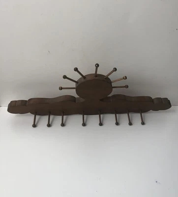 Llavero vintage/corbata/cinturones/joyería/colgante de pared de madera dura -armario organizar Foto 1 de 4