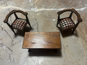 Vintage Dollhouse Furniture Parlor, Sitting Room, Wood- 3 Pieces ￼ - Picture 1 of 9