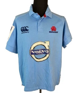 Canterbury Waratahs Rugby Shirt Trikot Herren XL Blau Kurzarm Kragen Volvo - Bild 1 von 13