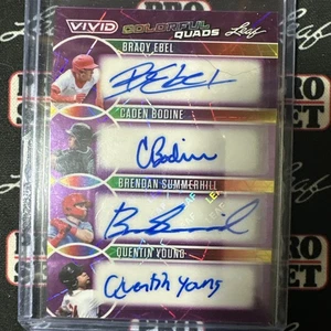 Hoja Vivid Ebel Bodine Summerhill Young Coloridos Quads 2025 Láser Automático Púrpura/7 - Imagen 1 de 2