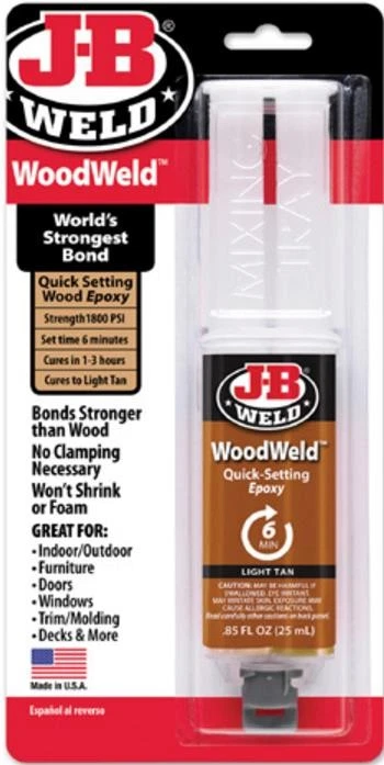 JB WELD Wood Weld Syringe 25ml. #50151 - Image 1 of 1