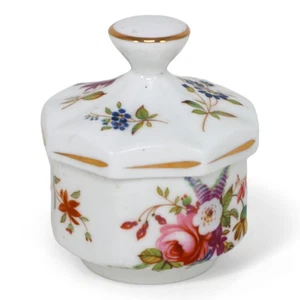 Hammersley Lidded Octagonal Floral Porcelain Trinket Ring Box Vintage - Picture 1 of 3