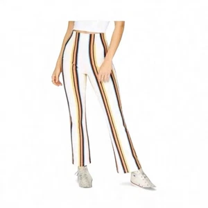 Free People Wayward Super Stretch gestreifte Schlaghose zum Überziehen Größe 2 - Bild 1 von 8