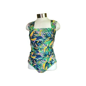 Traje de baño Caribbean Joe Tropical de una pieza talla mediana - Imagen 1 de 7