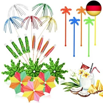 Party Zubehör, 100 Stück Cocktail Deko, Cocktailspieße, Cocktail Zubehör, Coc - Bild 1 von 4