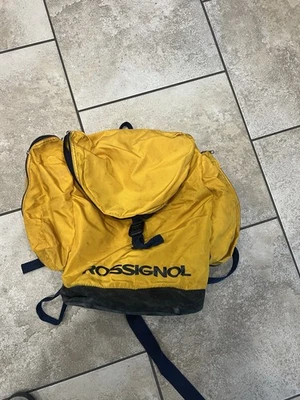 Mochila de día Rossignol vintage con correa para la cintura parte inferior de cuero Foto 1 de 4