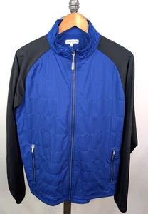 PETER MILLAR Merge Hyperlight Hybrid Jacket Men's Sz L Blue Full Zip Golf EZ50 - Picture 1 of 7