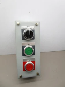 Caja de botón pulsador Hoffman E-3PB con interruptores ON-OFF-ON/arranque/parada - Imagen 1 de 17