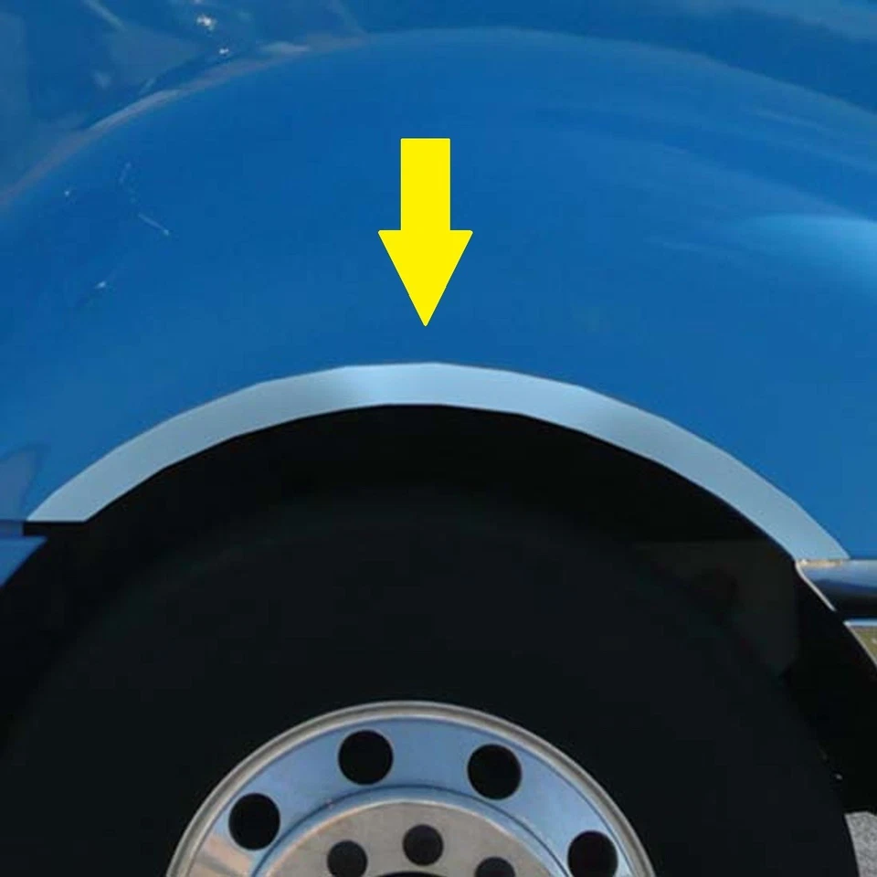 INTERNATIONAL PROSTAR FRONT SIDE FENDER TRIM PAIR SET STAINLESS STEEL - Image 1 of 1