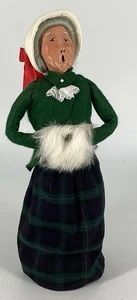 Byers Choice LTD 1987 Mujer The Carolers con manguito de piel blanca firmado Byers 87 - Imagen 1 de 11