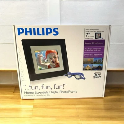 Philips Home Essentials Digital LCD Photo Frame Store 1000 Photo SPF3007D/G7 NEW - Image 1 of 4