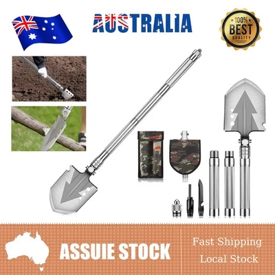 Camping Shovel Folding Outdoor Survival Tools Multifunction Hiking Military - image 1 of 4