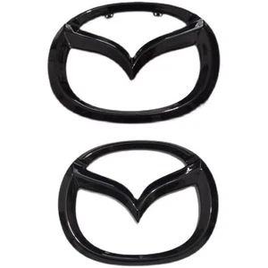 Front Grill Emblem Rear Trunk Logo Badge for Mazda CX-30 2020-2022 Gloss Black - Picture 1 of 4