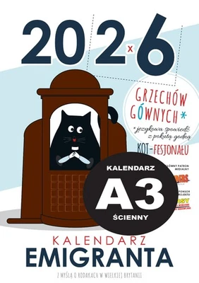 KALENDARZ EMIGRANTA 2026 NA ŚCIANĘ ROZMIAR A3 POLISH WALL CALENDAR 2026 - Image 1 of 4