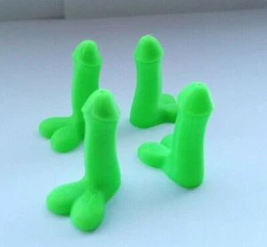 Novelty Car Bike Tyre Willy Penis Dick Valve Dust Caps Pack Of 4, Next day post - Picture 1 of 5