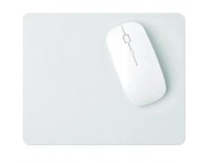 TAPPETINO PER MOUSE BIANCO 22X24cm mousepad pad pc computer ufficio scrivania - Afbeelding 1 van 2