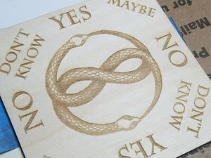 Ouroboros Pendulum Board HANDMADE Infinity Snake for Wicca, Witch, Pagan [4"x4"] - Picture 1 of 7
