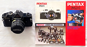 PENTAX MX 35mm BLACK BODY CAMERA & SMC-PENTAX-M 50mm f1.7 LENS + USER'S MANUAL++