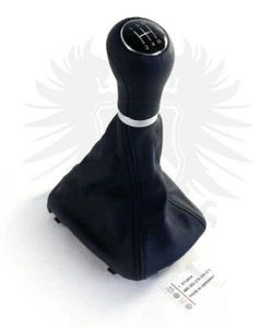 Genuino OEM Audi A6 4B C5 5 velocidades marítimo azul cuero cromo perilla de cambio  - Imagen 1 de 3
