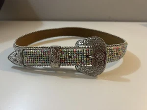 Western ME A1168 Pink Leather Bling Girls Belt 29" 1-1/4 inch Wide - Picture 1 of 3