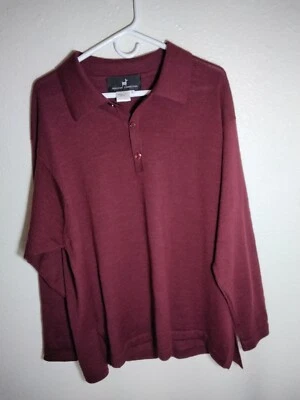 Peruvian Connection Mens Pullover Sweater Size XL Red Baby Alpaca Wool New - Image 1 of 3