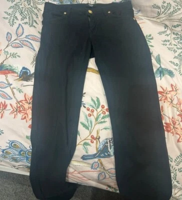 Джинсы Gianni Versace Versus подлинные женские размер 24 джинсовая ткань эластичные приталенные черные - Изображение 1 из 4