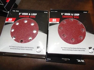 2-TIENDA DE HERRAMIENTAS-30 PK- DISCOS DE LIJADO DE GANCHO Y BUCLE DE 5" GRANO 80 (2-FD-97) - Imagen 1 de 5
