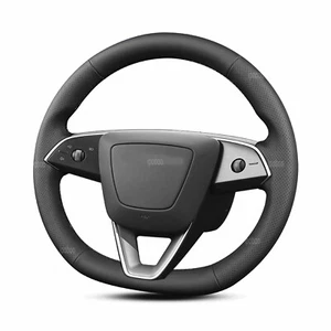 Sewing Steering Wheel Wrap Cover Leather Interior Wrap For Tesla Model 3 2024 - Picture 1 of 11
