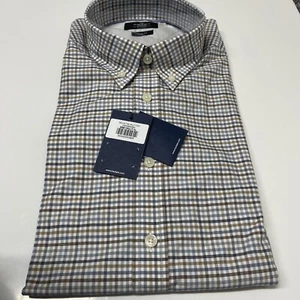 Camisa Hackett London Mini Cheque para Hombre, Calce Ajustado, Gris/Multicolor - Imagen 1 de 6