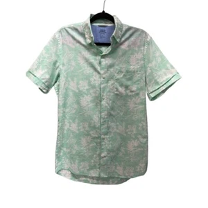 Camicia uomo Izod acqua salata abbottonata piccola floreale hawaiana manica corta - Foto 1 di 5