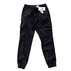 Champion Elastic Chino Cotton Cargo Pants Custom Fit Stoffhose Jogger Schwarz