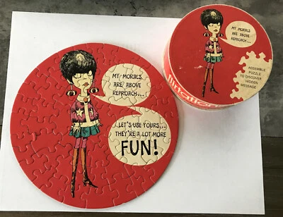 SPRINGBOK Flirtations “My Morals Are Above Reproach"—7” Circular Puzzle-Complete - Image 1 of 4