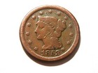 1853 Vg Braided Hair Liberty Head Large Cent, Nice Lower Priced Coin to collect