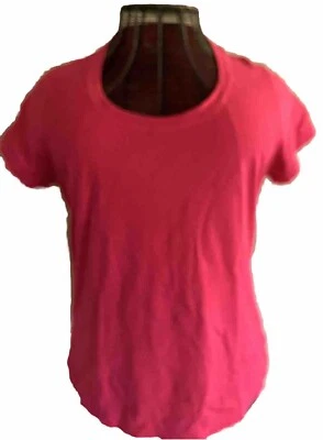 Camisa atlética de manga corta de algodón rosa intenso CHAMPION para mujer talla XL Foto 1 de 4