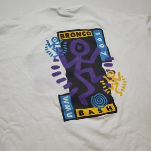 Vtg 1997 WMU Bronco Bash T-Shirt Mens 2XL Western Michigan Tribal USA 90s B10 - Bild 1 von 9