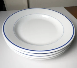 Apilco TRADITION BLUE 9" Rimmed Soup/Pasta Bowls, Set of 4, MINT/Unused - Picture 1 of 2