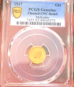 1917 1 $ GOLDMÜNZE MCKINLEY PCGS UNC SCHÖNE MÜNZE SIEHT ORIGINAL AUS - Bild 1 von 5