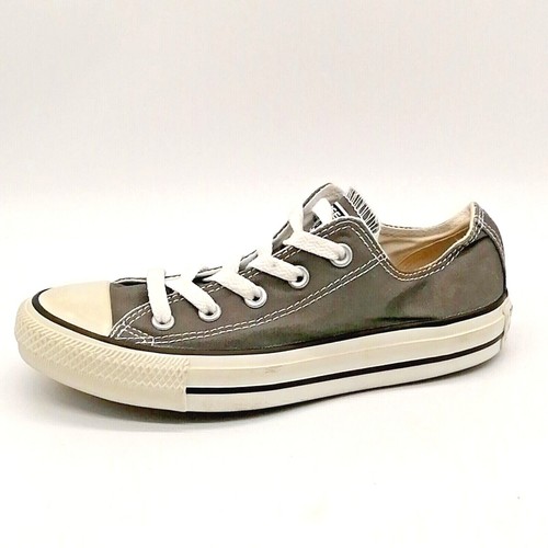 Converse sneaker donna grigio stringato scarpa punta cappuccio tacco piatto imbottito taglia 6 M