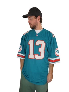 Vintage 90s Russell Dan Marino Miami Dolphins Jersey Mens 48 L NFL Football USA - Picture 1 of 14