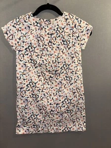 Lands End Youth Girls Floral Dress Size 7 Short Sleeve Zip Back - Picture 1 of 6