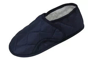 Zapatillas de edema azul marino para hombre para pies hinchados - se abre completamente - Imagen 1 de 8