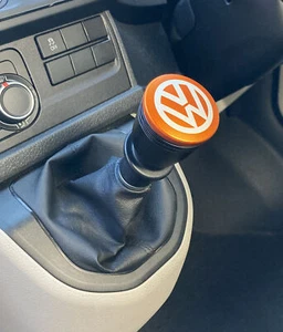 Gear Knob Upgrade Custom VW T5 T5.1 T6 Transporter Orange Ribbed Exeude Product - Picture 1 of 9