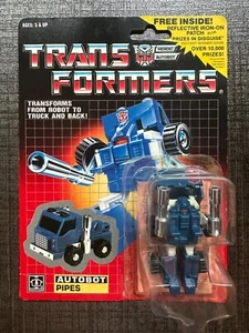 Vintage G1 Hasbro Transformers Minibot Pipes With Iron on Patch MOC Resealed - Picture 1 of 11